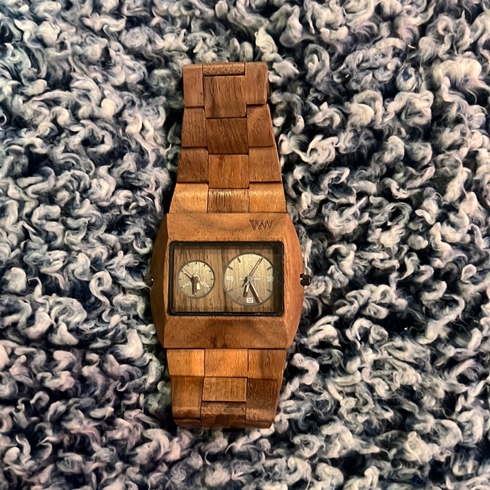 wooden watch (battery not included)